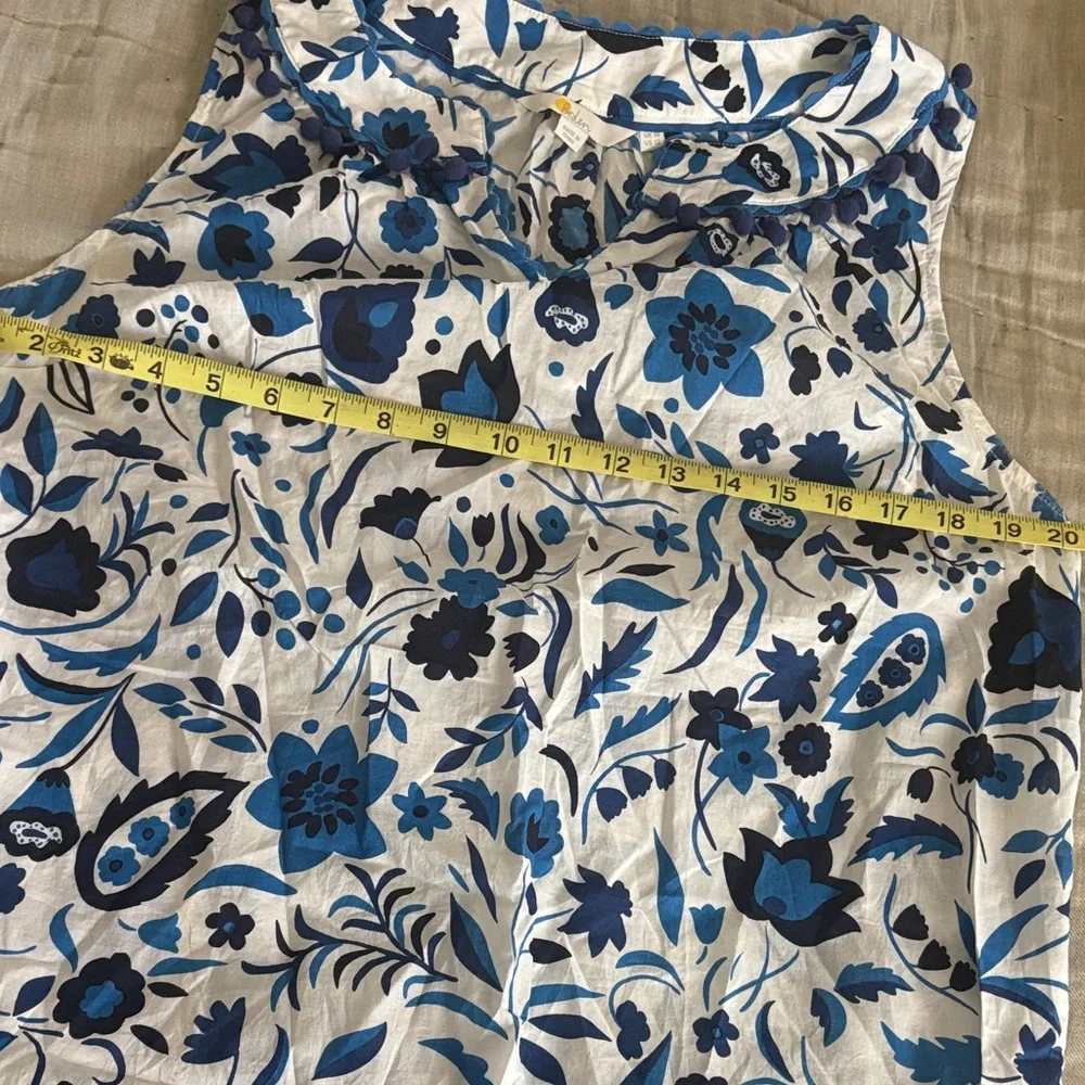 3 Boden Blue and White Floral and Green and White size 16 Blouses - Picture 5 of 16